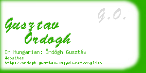 gusztav ordogh business card
