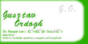 gusztav ordogh business card